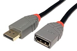 Prodlužovací DisplayPort kabel v.1.4 (HBR3, 8K@30Hz), DP(M) - DP(F), Anthra Line, 1m