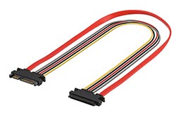 Prodlužovací kabel SATA datový + napájecí, 0,5m