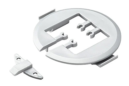 Průchozí koncový úchyt 2 organizérů kabelů se 2 trny, stříbrný (930.139)