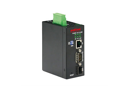 Průmyslový adaptér RS232 přes IP, na DIN lištu