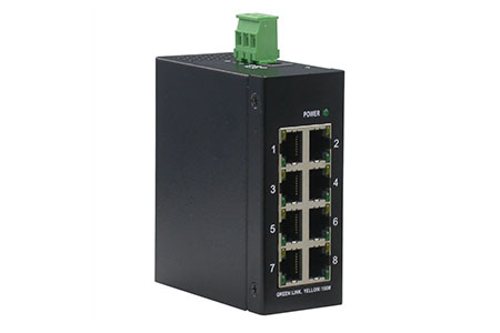 Průmyslový Ethernet přepínač 10/100, 8 portů, na DIN lištu