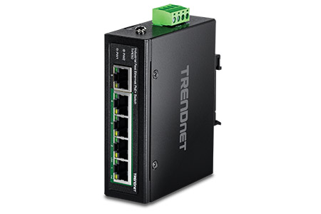 Průmyslový ethernet přepínač 100Mb, 5 portů, 4x PoE+ (TI-PE50)
