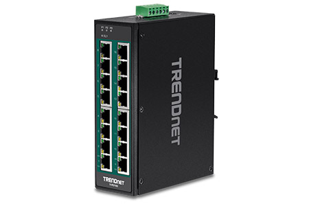 Průmyslový ethernet přepínač 1Gb, 16 portů, 16x PoE+ (TI-PG160)
