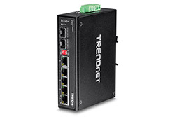 Průmyslový ethernet přepínač 1Gb, 6 portů (4x RJ45 + 1x SFP, 1x sdílený SFP) (TI-G62)