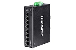 Průmyslový ethernet přepínač 1Gb, 8 portů, 8x PoE+, na DIN lištu (TI-PG80)