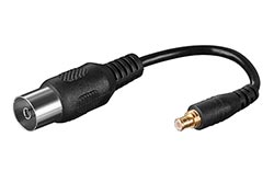 Redukce anténní PAL(F) - MCX(M), kabelová 10cm