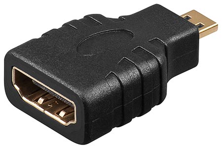 Redukce HDMI A(F) - microHDMI(M), zlacená