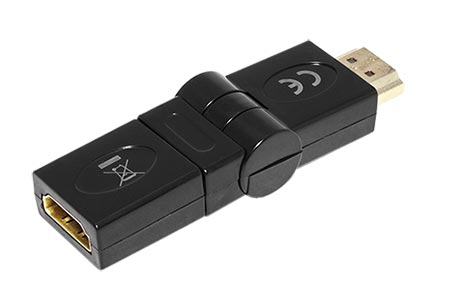 Redukce HDMI A(M) - HDMI A(F), otočná a ohebná180°, 4K@60Hz