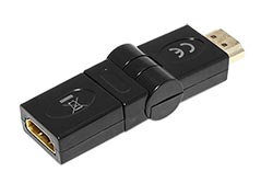 Redukce HDMI A(M) - HDMI A(F), otočná a ohebná180°, 4K@60Hz