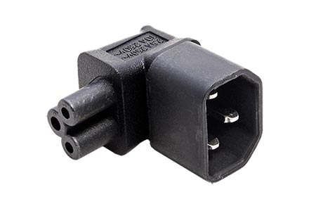 Redukce IEC320 C14 - C5, lomená dolů