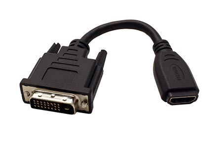 Redukce kabelová HDMI A(F) - DVI-D(M), 10cm