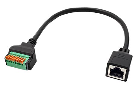 Redukce RJ45F - 8pin svorkovnice, 30cm