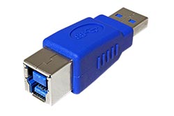 Redukce USB3.0 A(M) - USB3.0 B(F), modrá