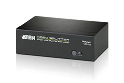 Rozbočovač VGA + audio na 2 monitory, RS232, 450MHz (VS0102)
