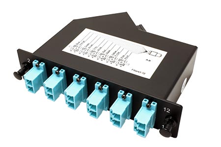 Rozbočovací MPO modul MPO(M) - 12x LC(F), OM3