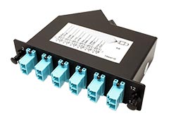 Rozbočovací MPO modul MPO(M) - 12x LC(F), OM3