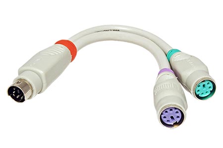 Rozdvojka PS/2 na klávesnici a myš, 15cm