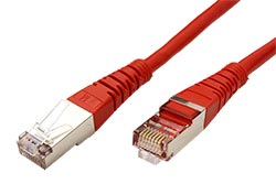 S/FTP patchkabel kat. 5e, 5m, červený