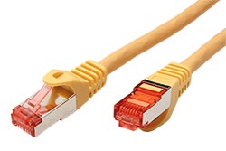 S/FTP patchkabel kat. 6, Component Level, 0,3m, LSOH, žlutý