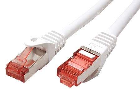 S/FTP patchkabel kat. 6, Component Level, LSOH, 0,5m, bílý