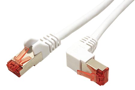 S/FTP patchkabel kat.6, lomený konektor, 3m, bílý