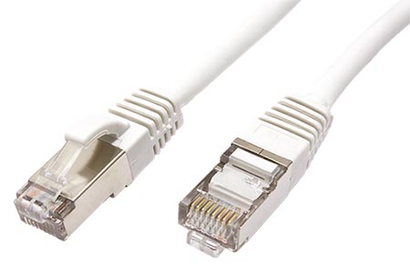 S/FTP patchkabel kat. 6, LSOH, 0,5m, bílý
