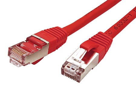 S/FTP patchkabel kat. 6, LSOH, 0,5m, červený