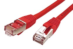 S/FTP patchkabel kat. 6, LSOH, 0,5m, červený
