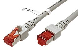 S/FTP patchkabel kat. 6, LSOH, 15m, šedý