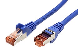 S/FTP patchkabel kat. 6, LSOH, 25m, modrý