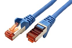 S/FTP patchkabel kat. 6, LSOH, 25m, modrý