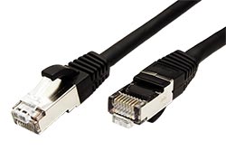 S/FTP patchkabel kat. 6, LSOH, 2m, černý