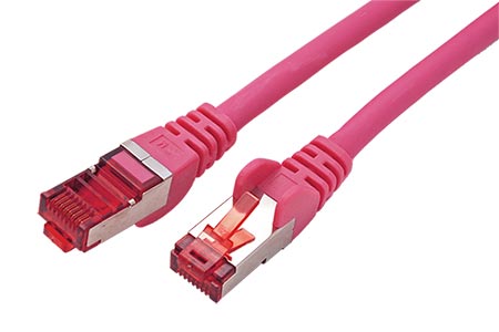 S/FTP patchkabel kat. 6, LSOH, 2m, růžový
