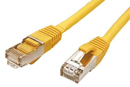 S/FTP patchkabel kat. 6, LSOH, 2m, žlutý