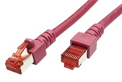 S/FTP patchkabel kat. 6, LSOH, 30m, růžový