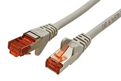 S/FTP patchkabel kat. 6, LSOH, 30m, šedý