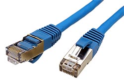 S/FTP patchkabel kat. 6, LSOH, 3m, modrý