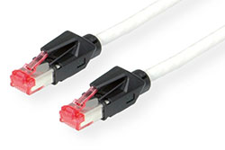 S/FTP patchkabel kat. 6, LSOH, MegaLine E5-70, TM21, 0,5m, šedý