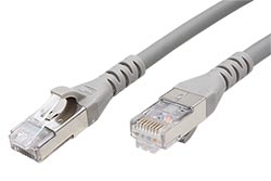 S/FTP patchkabel kat. 6a, 0,3m, šedý