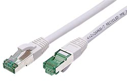 S/FTP patchkabel kat. 6a, 1,5m, bílý