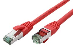S/FTP patchkabel kat. 6a, 1,5m, červený