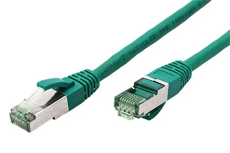 S/FTP patchkabel kat. 6a, 10m, zelený