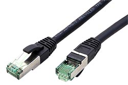 S/FTP patchkabel kat. 6a, 1m, černý