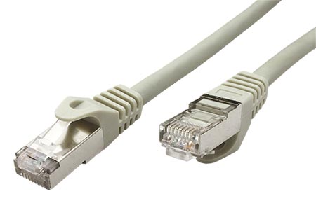 S/FTP patchkabel kat. 6a, drát, LSOH, 30m, šedý