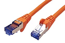 S/FTP patchkabel kat. 6a, LSOH, 1,5m, oranžový