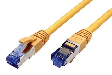 S/FTP patchkabel kat. 6a, LSOH, 15m, žlutý