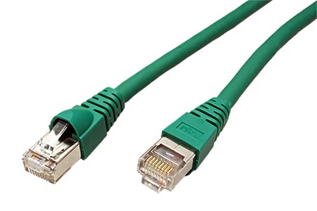 S/FTP patchkabel kat. 6a, LSOH, 1m, zelený (100007974)