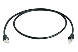 S/FTP patchkabel kat. 6a, LSOH, 3m, černý (100008467)