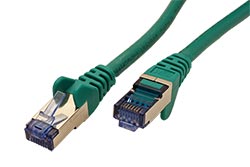 S/FTP patchkabel kat. 6a, LSOH, 5m, zelený