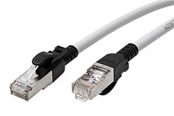 S/FTP patchkabel kat. 6a, LSOH, zamykatelný, 1,5m, šedý